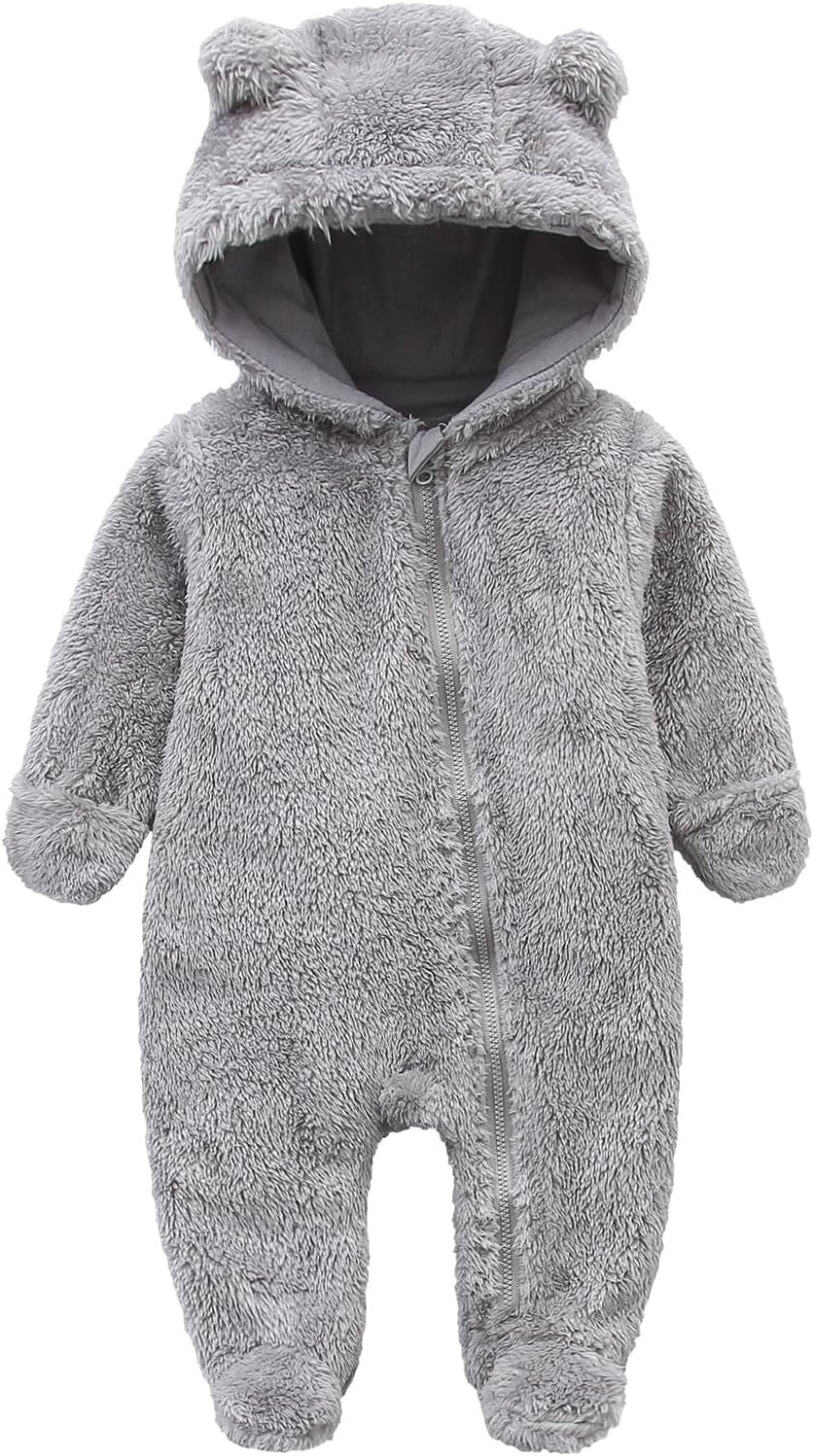 Baby Fluffy Costume Furry Bear Onesie Baby Fuzzy Teddy Bear Outfit Baby Newborn Plush Clothes