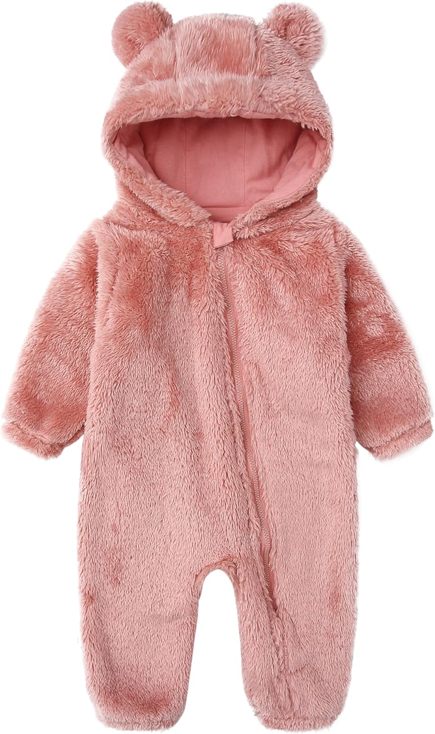 Baby Fluffy Costume Furry Bear Onesie Baby Fuzzy Teddy Bear Outfit Baby Newborn Plush Clothes