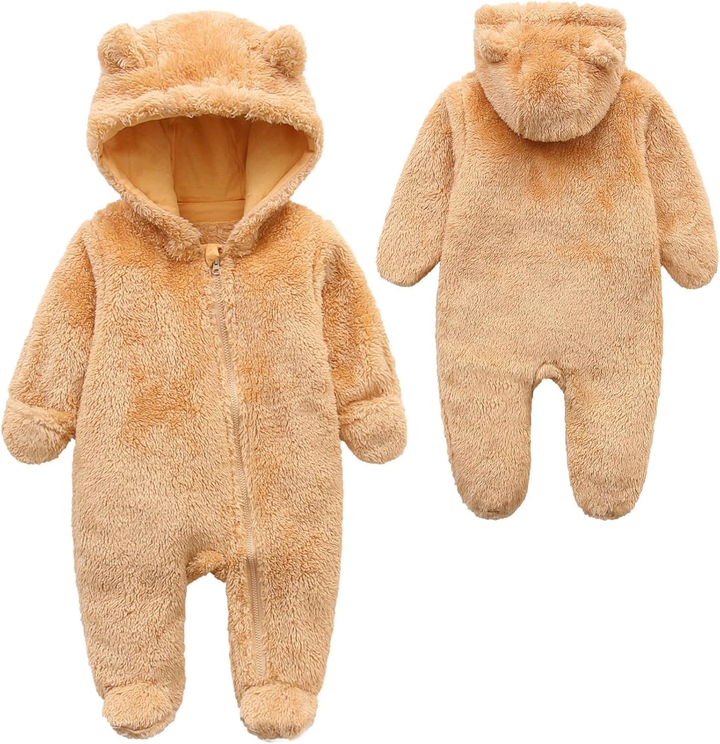 Baby Fluffy Costume Furry Bear Onesie Baby Fuzzy Teddy Bear Outfit Baby Newborn Plush Clothes