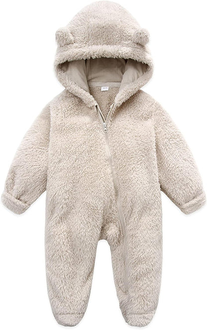 Baby Fluffy Costume Furry Bear Onesie Baby Fuzzy Teddy Bear Outfit Baby Newborn Plush Clothes